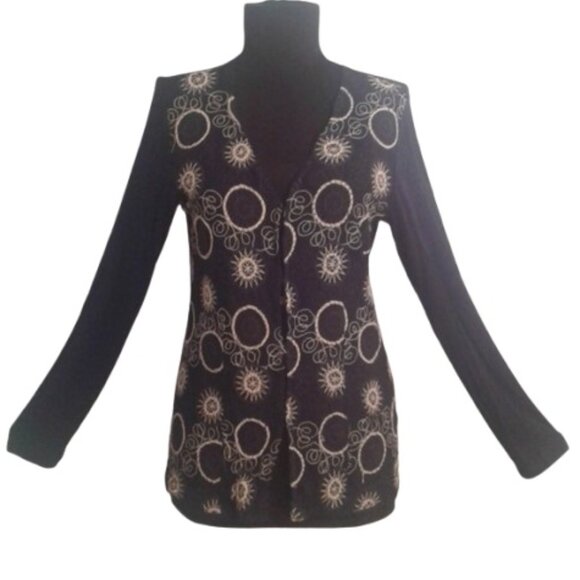 Chico's Sweaters - Chico's Travelers 0 Cardigan 4 Small Slinky Embroidered